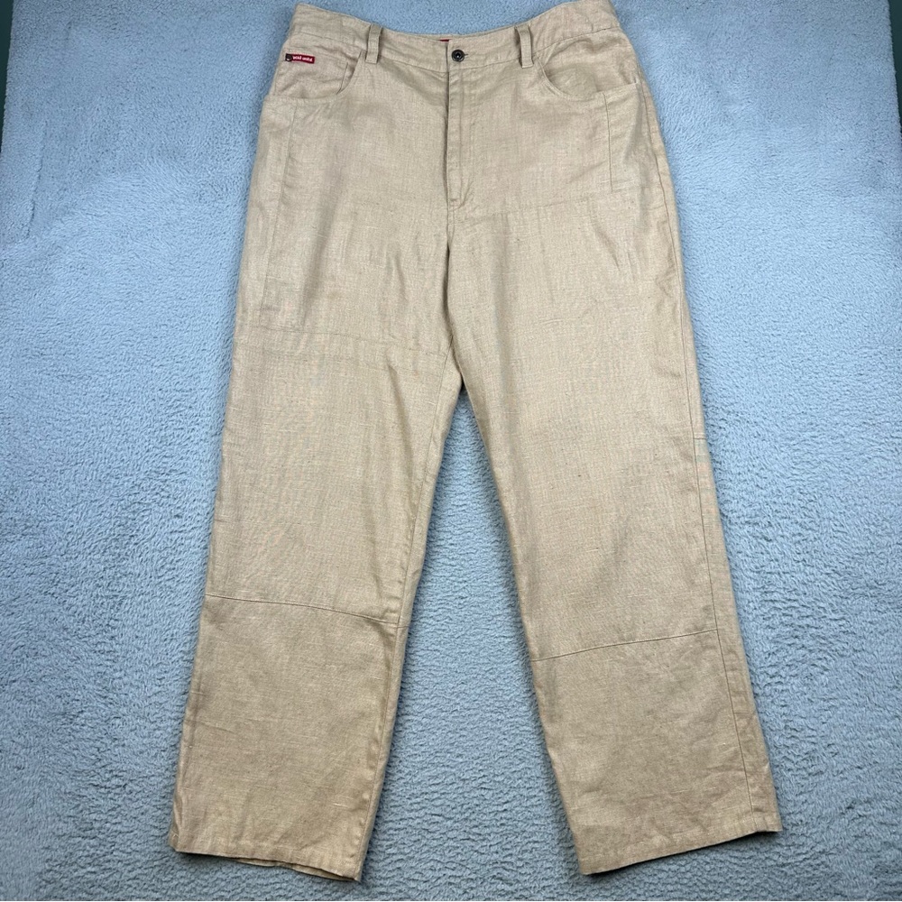 Ecko Linen Pants Mens 36 Beige Tan Relaxed 72 Stitches Casual Summer Beach